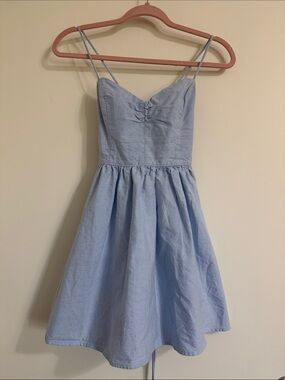 American Apparel Sky Blue Spaghetti-Strap Summer Dress